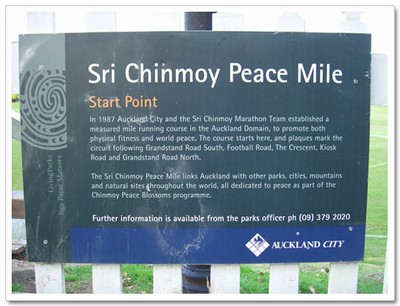 The Sri Chinmoy Peace Mile, Auckland Domain, Auckland